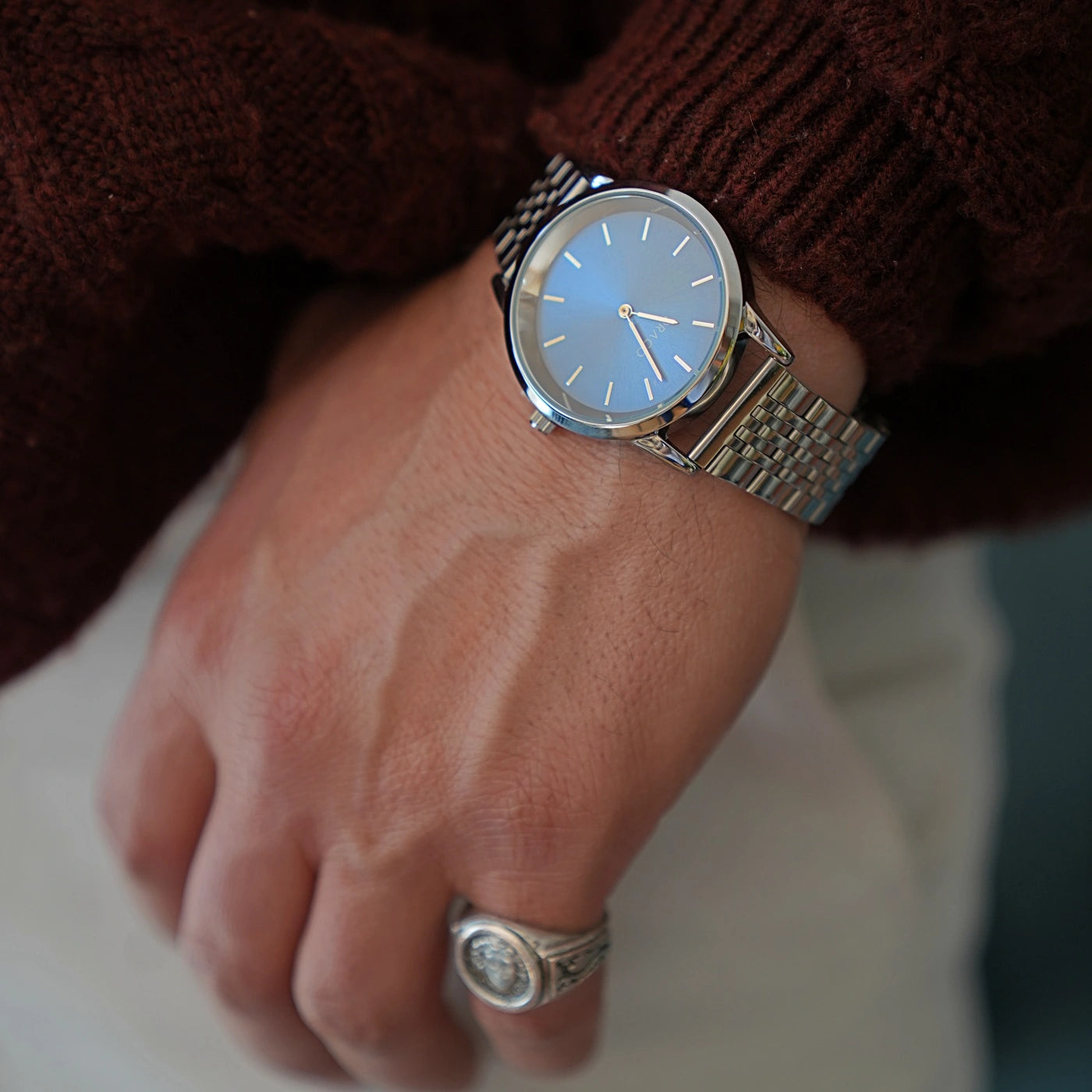 Ceas Celestial - Albastru - Otel