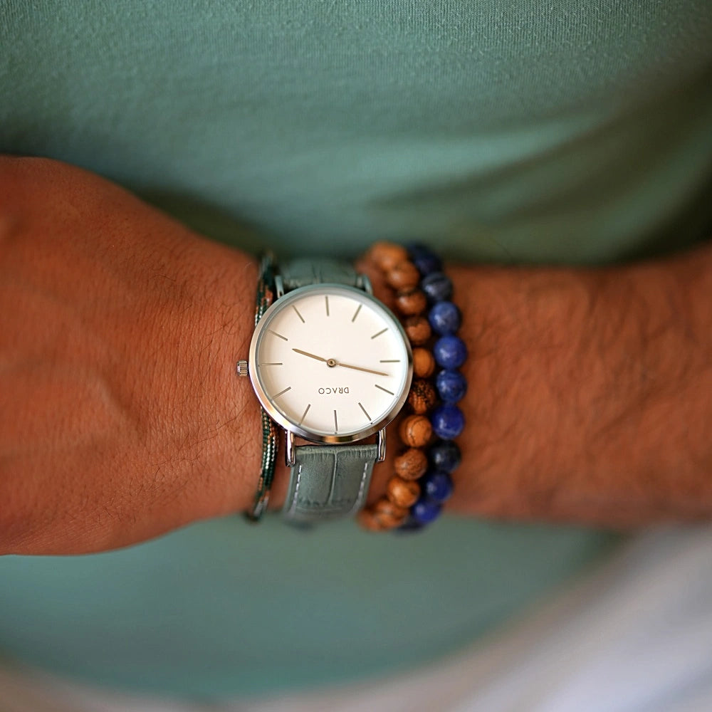 Ceas Arista - Alb - Piele