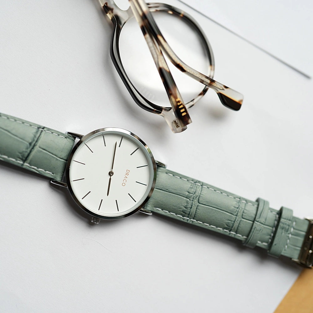 Ceas Arista - Alb - Piele