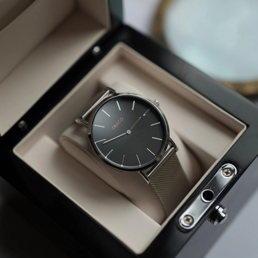 Ceas Arista - Negru - Otel