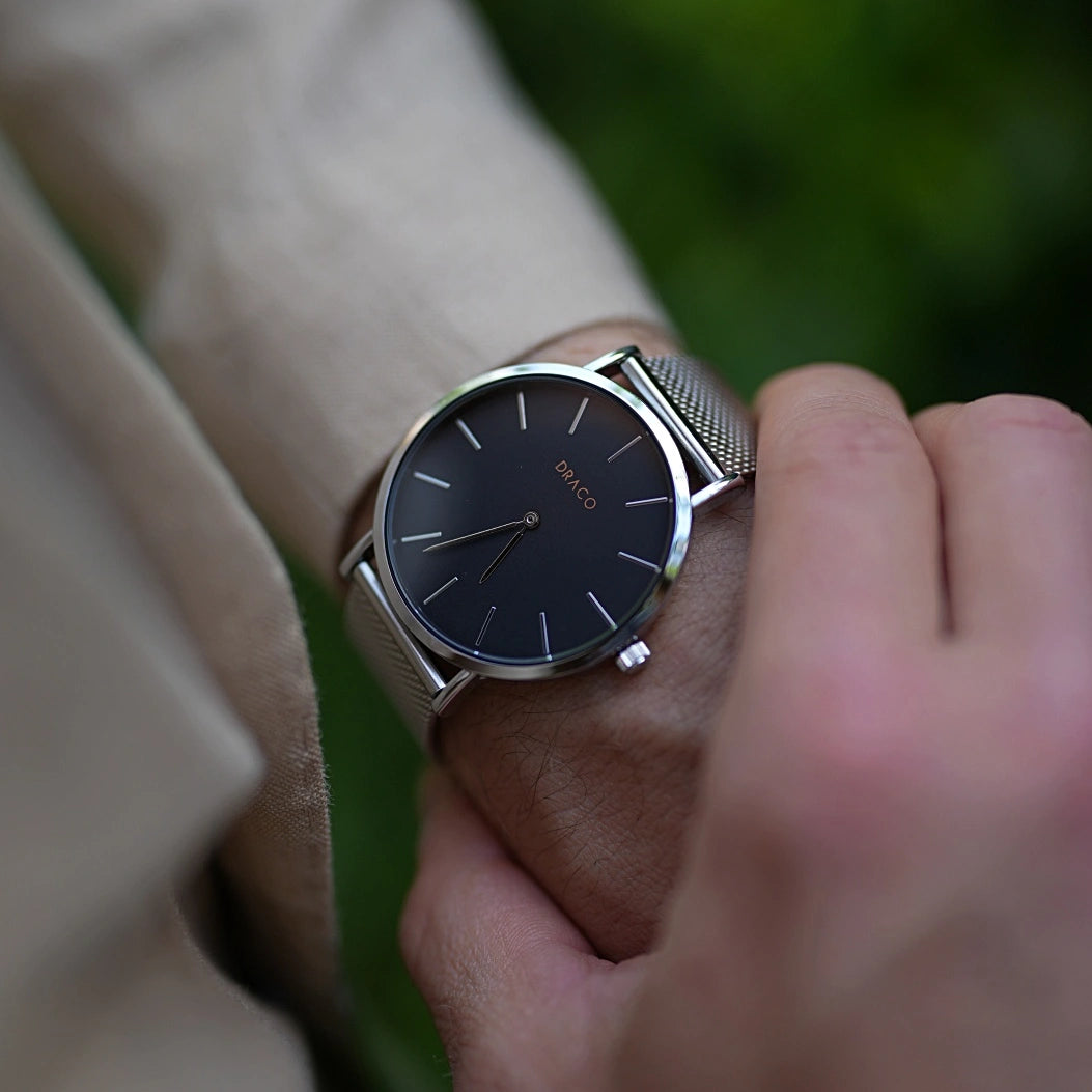 Ceas Arista - Negru - Otel