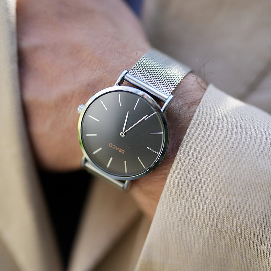 Ceas Arista - Negru - Otel