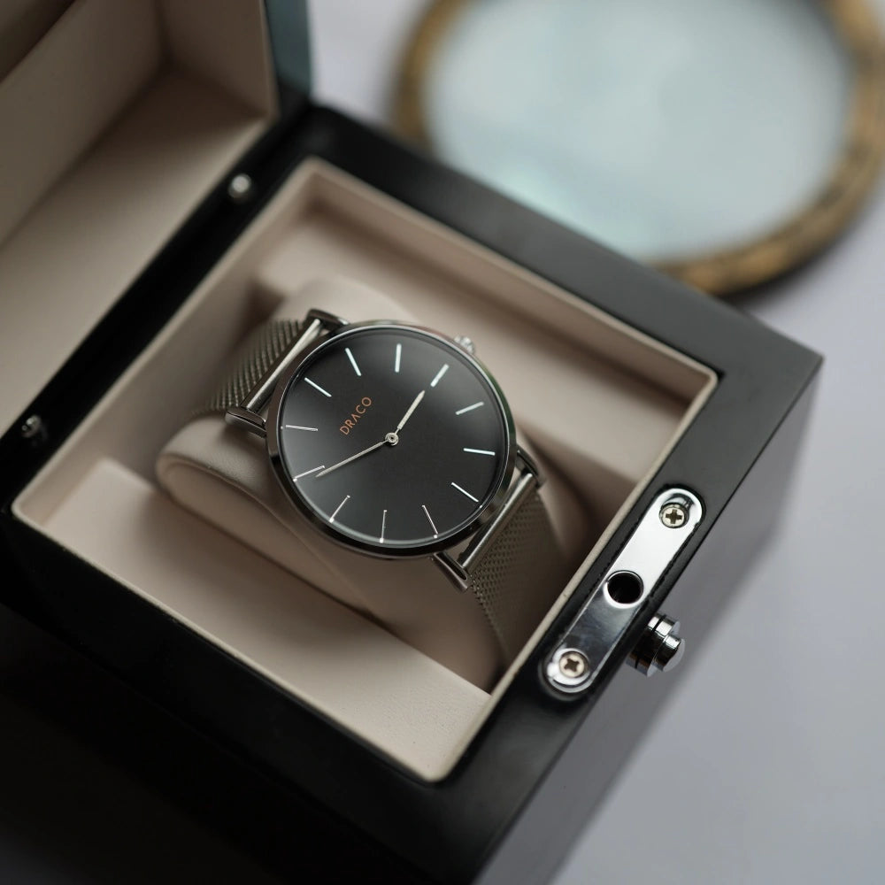 Ceas Arista - Negru - Otel