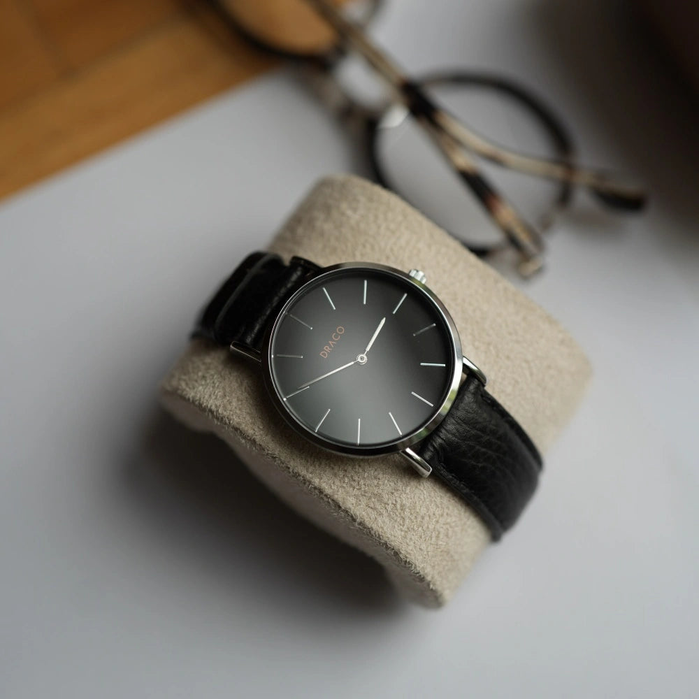 Ceas Arista - Negru - Piele