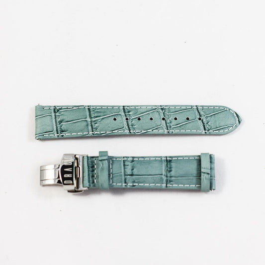 Curea Piele Italiana - Albastru Verzui