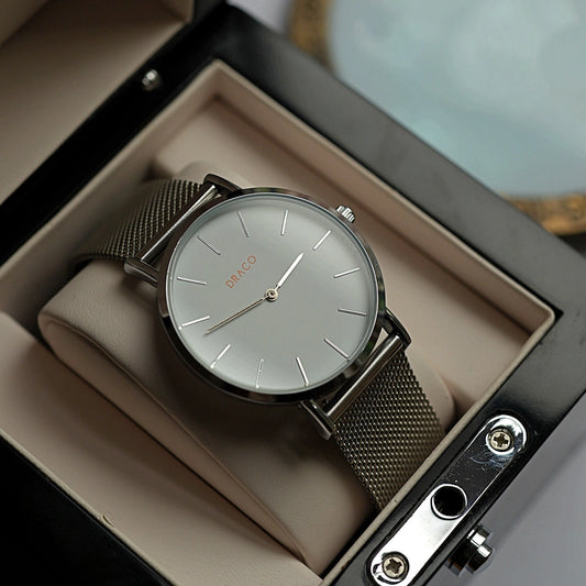 Ceas Arista - Alb - Otel