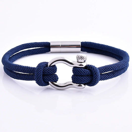 Rope with Steel Shackle Bracelet